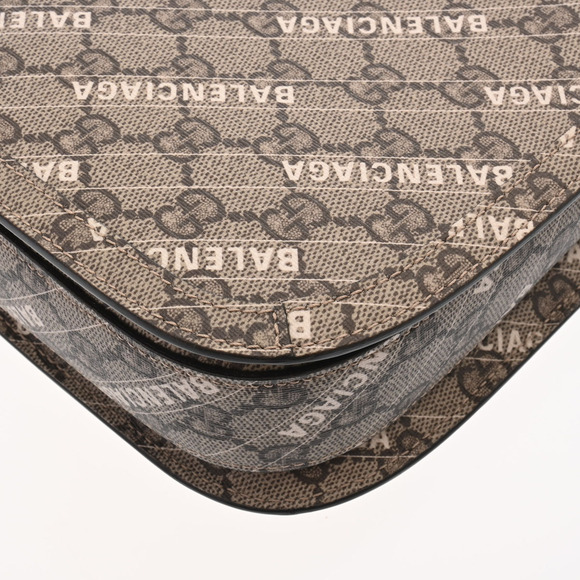 Gucci Horsebit BALENCIAGA Beige GG Supreme Leather Shoulder Bag - Picture 8 of 9